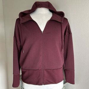 Nike | Womens Dri-Fit Long Sleeve Ribbed Zip Up Hoodie with Pockets - Size M